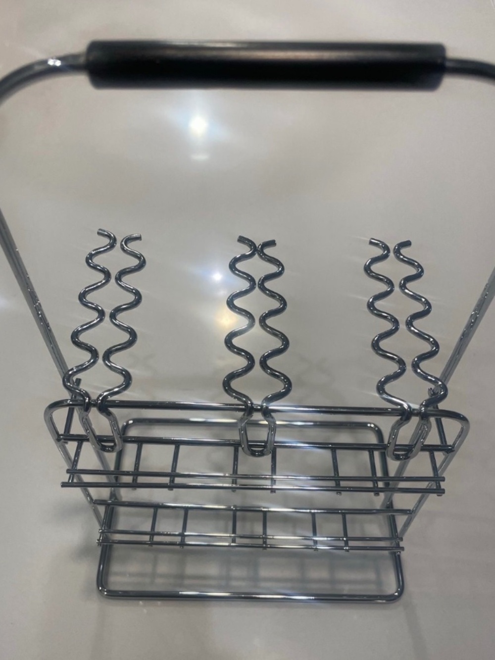 Cambridge Standing Flatware Silverware Utensil Rack Holder Silver